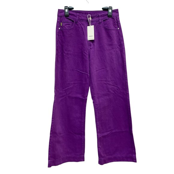 NEW FRNCH Paris Aline Violet Jeans Women’s Size 28 Wide Leg High Waisted Rise - Picture 3 of 15